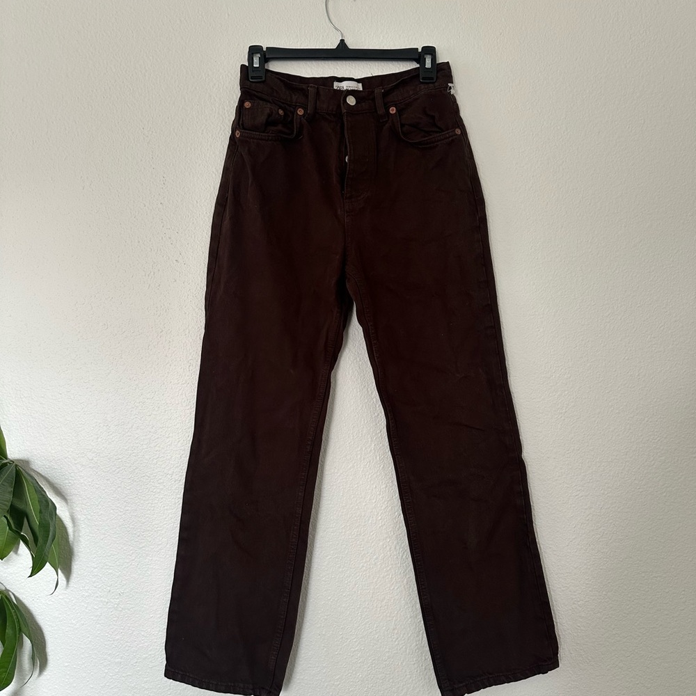 Zara Denim Brown Jeans Pants US size 4
